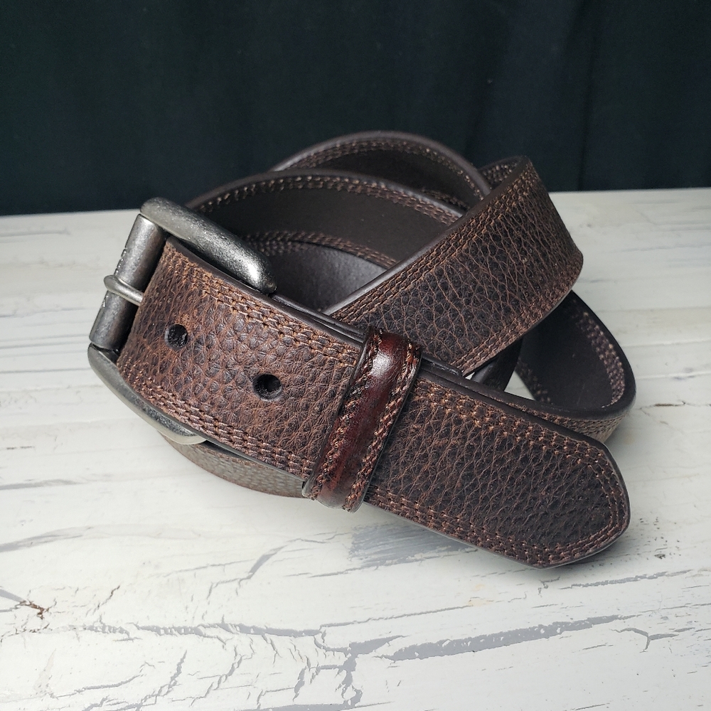 Ariat 'Rowdy' Triple Stitch Western Belt style A10004630-48 - Men's size 48 - Picture 2 of 12